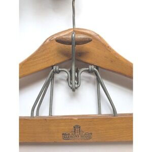 VINTAGE‎ Made In USA Harmony House Wooden Suit Hanger Dark Academia VTG